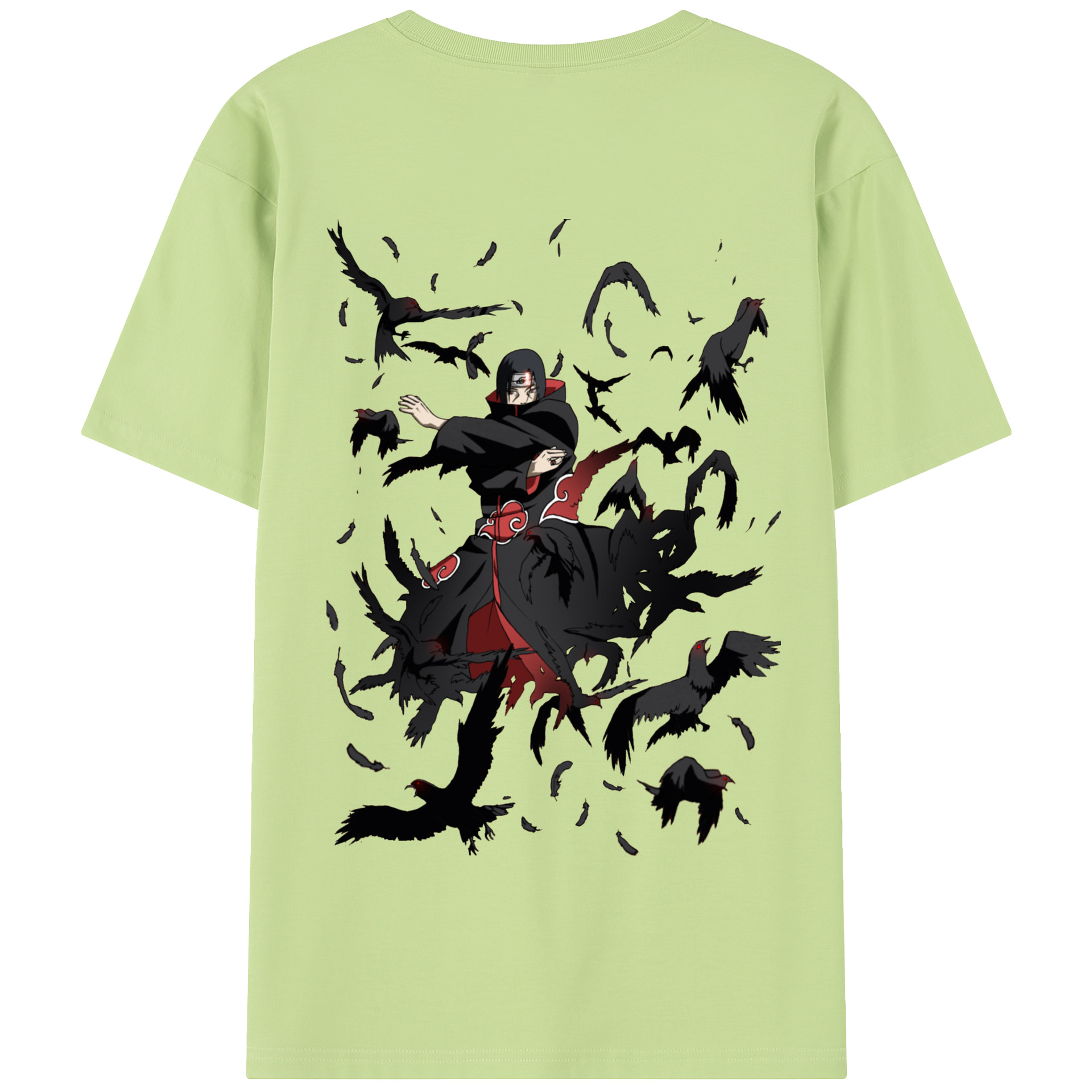 （画像用） NARUTO -ナルト- うちは イタチ Uchiha Itachi 綿100％半袖Tシャツ（背面プリント）